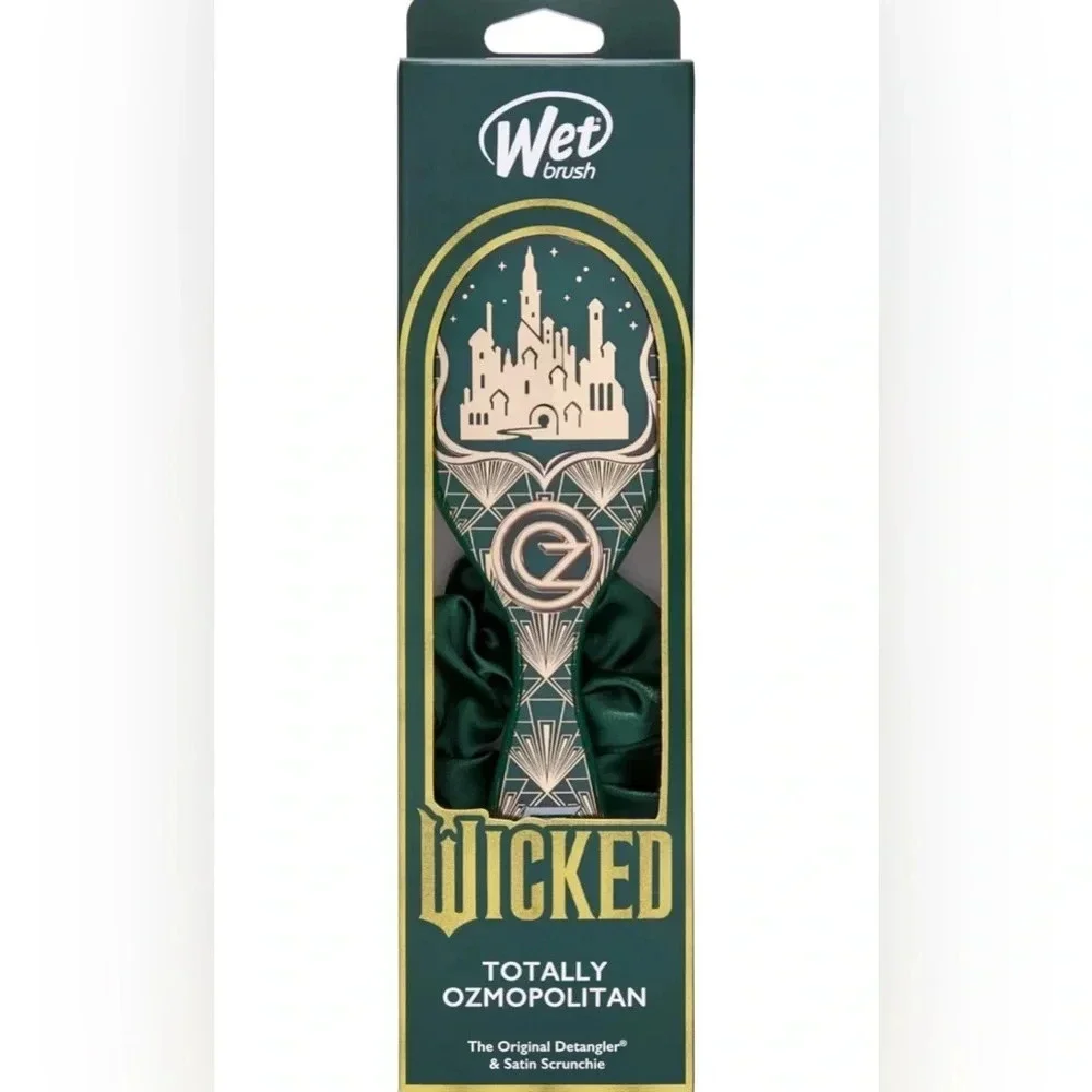 Wicked Wet Brush and Scrunchie set NIB Emerald City